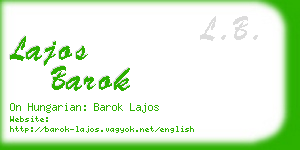 lajos barok business card